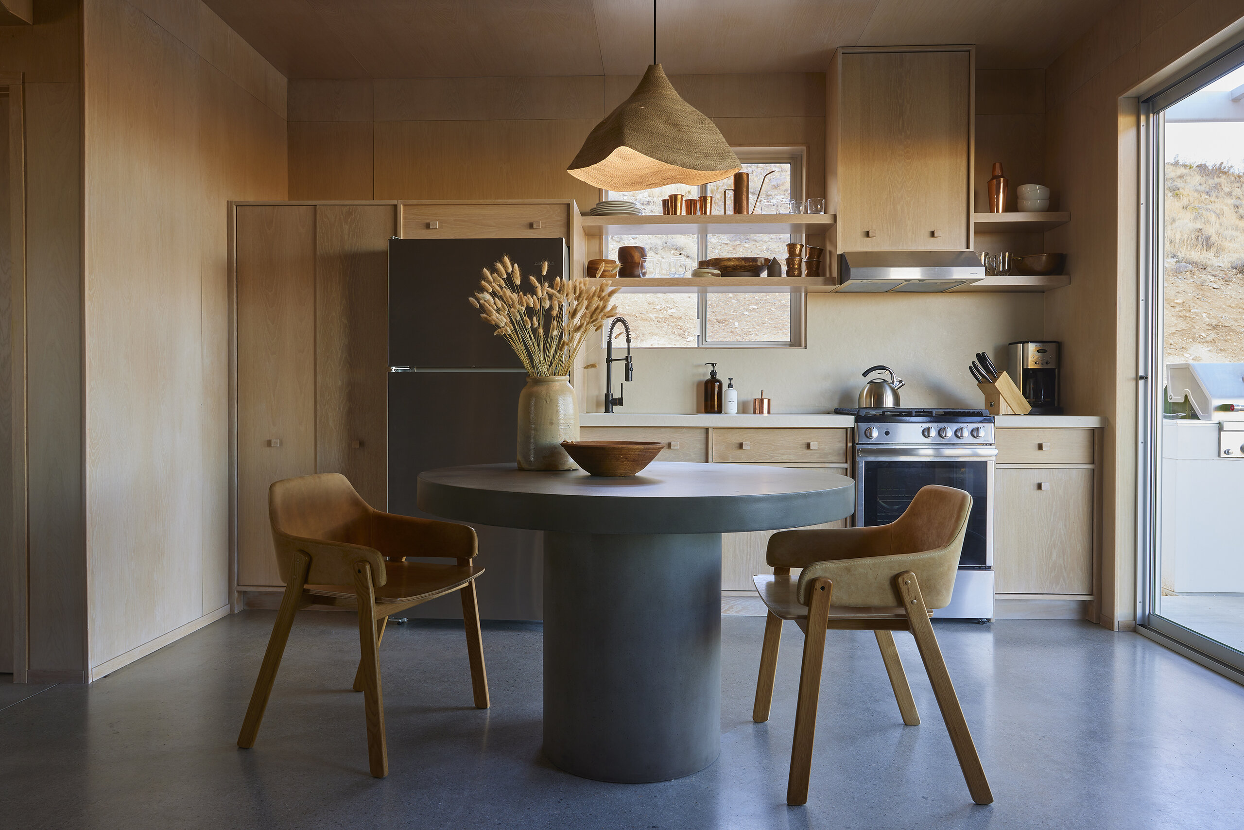 Styled kitchen counter at Pause House AM
